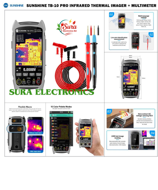 Sunshine TB-10 Pro Handheld Infrared Thermal Imager And Multimeter Temp Measurement
