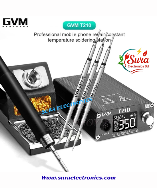 GVM T210 Soldering Station 75W Digital Kit Iron Tool Welding Adjustable Display Soldering